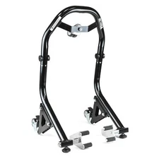 Venom Dolly Stand Front Motorcycle Wheel Lift Paddock, Fork Attachments, Black