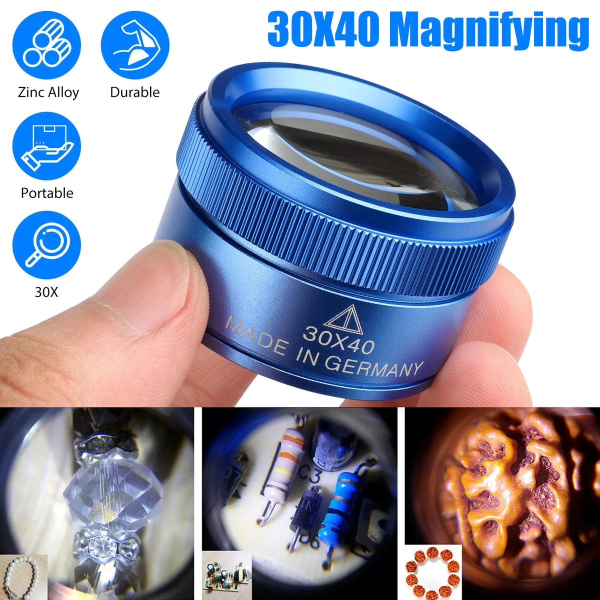 30x Optics Loupes Magnifier Loop Microscope Magnifying, 47 OFF