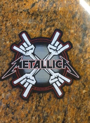 Metallica - Toppa Ricamata Con Corna Devils (10x9 Cm) - Ufficiale Per Giacca Denim