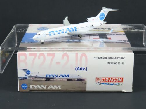 1:400 Dragon Wings Premiere 55150 Die-Cast Pan Am Airways B727-2J0 Airliner
