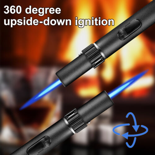 Butane Torch Lighter with Adjustable Jet Flame Windproof Refillable Long Lighter - Picture 22 of 43