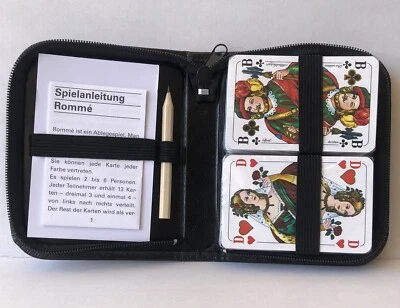 Romme Spiel Gold Edition von ASS Altenburger + Luxus Etui + Block +Stift Neu