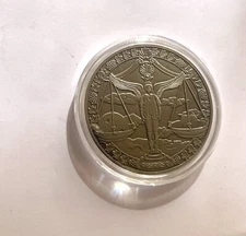 Lucky  & Gift Colored Coin“ 12 Constellations Libra” 40mm Big Coin  with Capsule