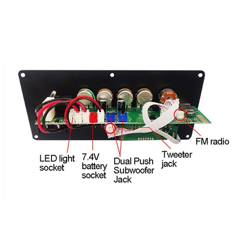 Mono-Kanal Bluetooth Endstufe USB Stereo für Karaoke Theater Auto Zuhause - Bild 4 von 9