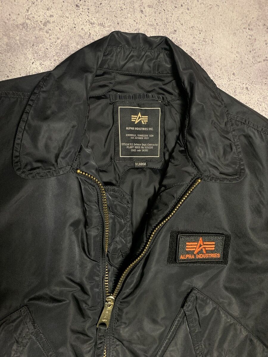 Alpha Industries Vintage CWU 45/P Flyers Flight Jacket Black Alpha Industries Vintage CWU 45/P Flyers Flight Jacket Black
