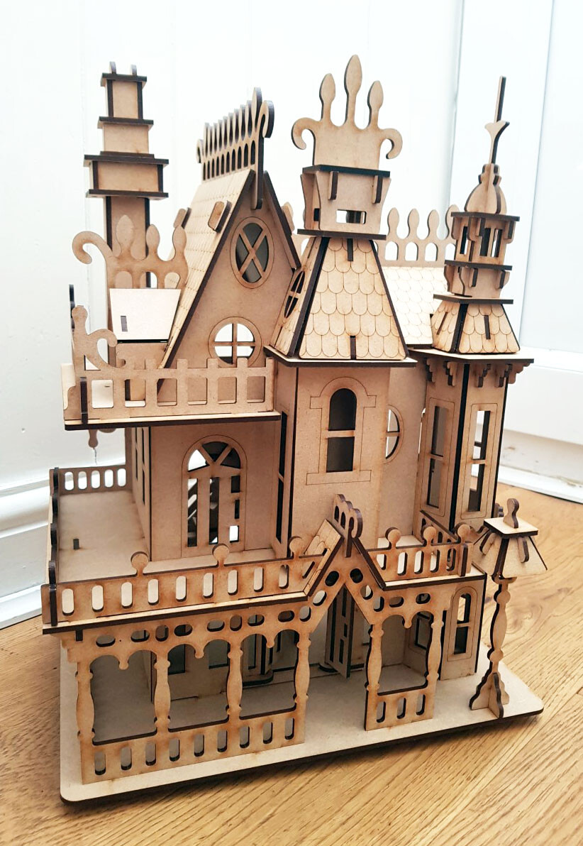 Gothic Fantasy Dollshouse kit or full model victorian wood