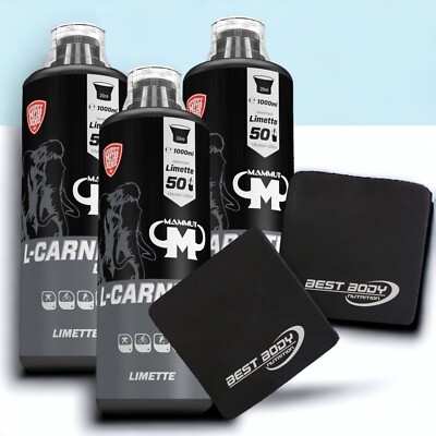 Mammut L-Carnitin Liquid Limette 3 x 1000 ml + 1 Paar Griffpolster 18,07  /Ltr.