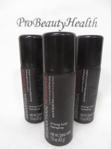 SEBASTIAN RE-SHAPER Hairspray Strong Hold 1.5 oz  TRAVEL SIZE! 3 bottles