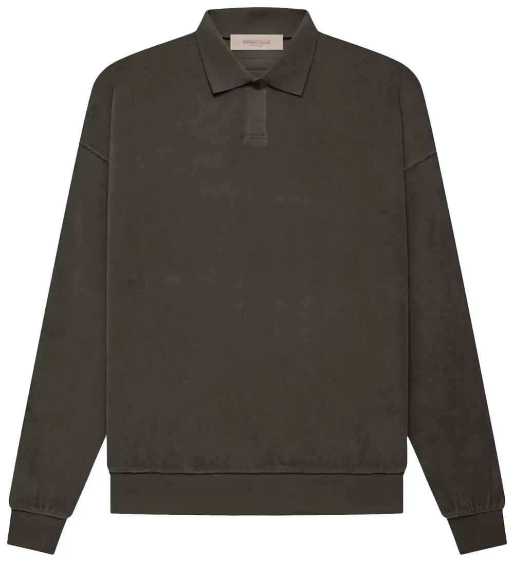 Женское велюровое поло Fear of God Essentials с длинным рукавом (192SU225125FW), размер XXS-XL