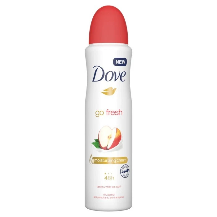 6 x Dove Apple & White Tea Antiperspirant Deodorant Spray, 150 ml/5.07 oz - Image 3 of 4