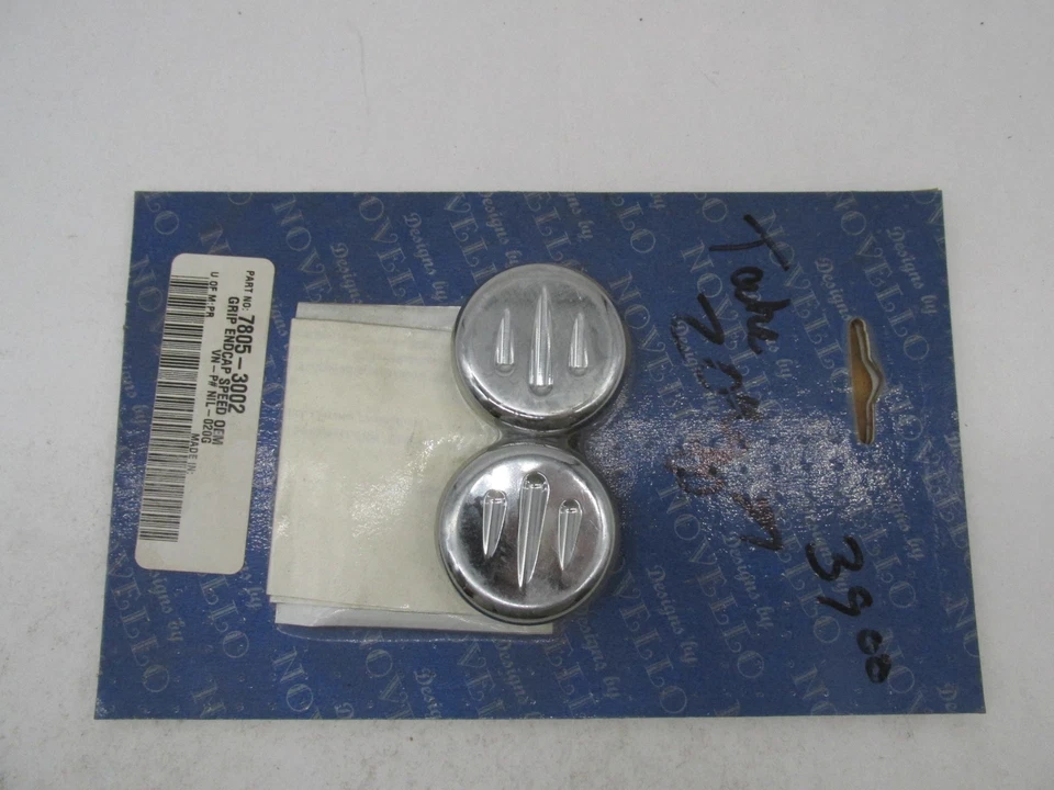 Cubierta de tapa de extremo de velocidad cromada para manillar de motocicleta Novello 7805-3002 NIL-020G Foto 3 de 4