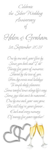 Personalised Silver Ruby Golden and Diamond Anniversary Scrolls + Organza Ribbon - Picture 13 of 24