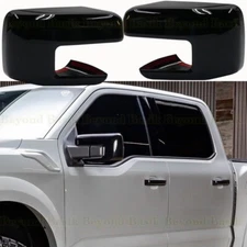 2021 2022 2023 2024 2025 Ford F150 GLOSS BLACK Mirror COVERS No Turn Signal Hole