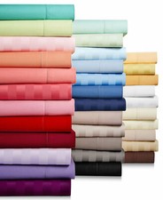 Deep Pocket Fitted Sheet With 2 Pillow Case 1000tc Egyptian Cotton US-Queen Size