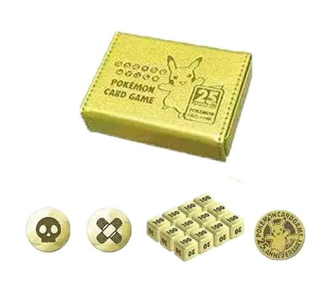 Pokemon 25th Anniversary Japanese Pikachu Golden Box Dice Pokemon 25th Anniversary Japanese Pikachu Golden Box Dice