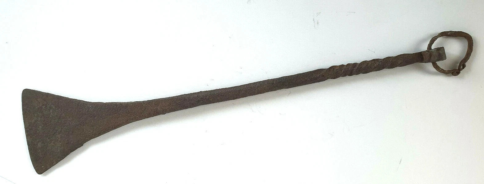 IRON DOUGH SCRAPER , PRIMITIVE TOOL, TWISTED HANDLE, 14 4/8", from 1800's
Opens in a new window or t