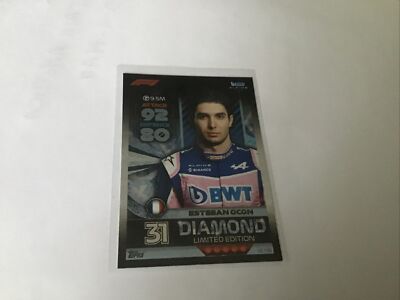 2022 Topps F1 Turbo Attax Esteban Ocon Diamond Limited Edition LE 15D