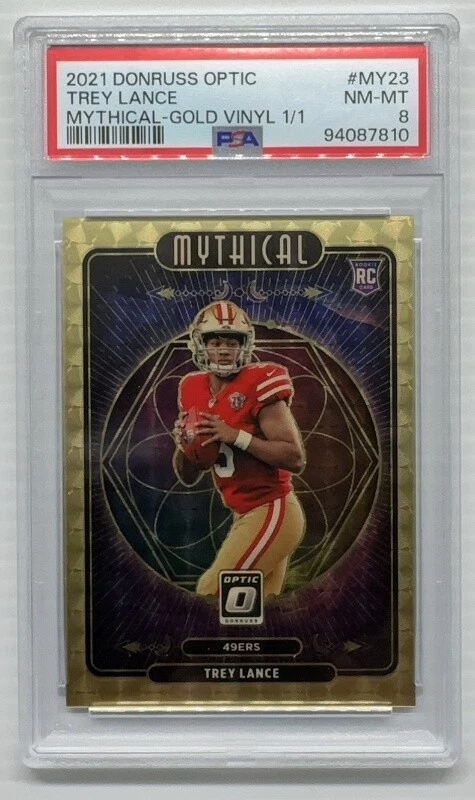 Trey Lance Panini Donruss Optic Mythical #MY23 Gold Vinyl 1/1