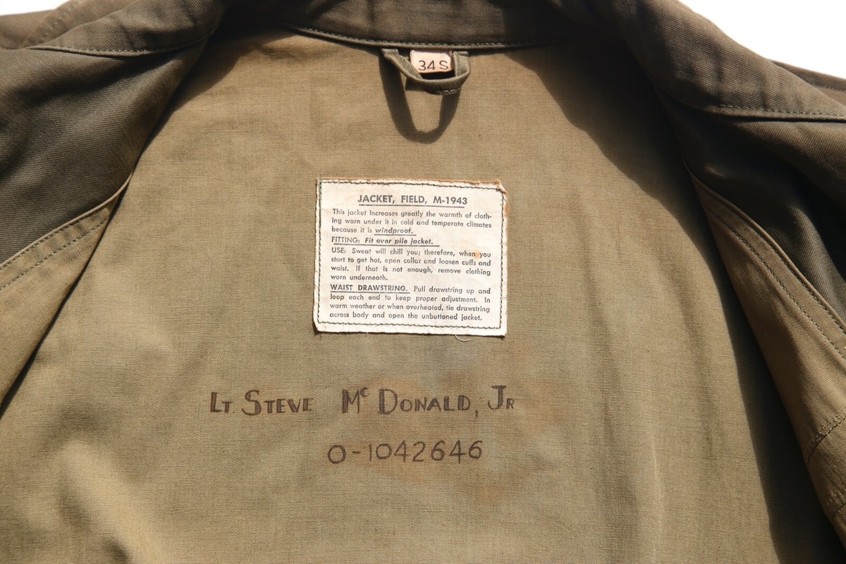 Early Vietnam US Army Military M1943 M43 Field Jacket Coat w