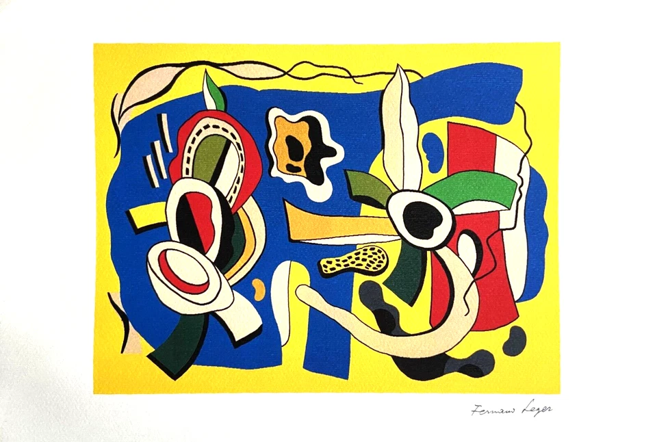 Litografia Fernand-Léger certificado de autenticidade original assinada numerada publicada à mão - Imagem 2 de 4