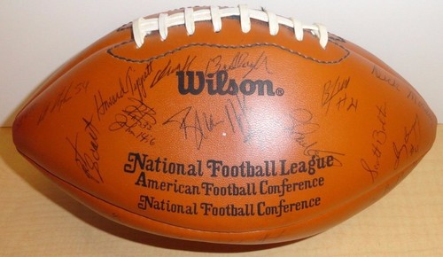 1987-88 Green Bay Packers Team Signed NFL WILSON Football Sharpe Rookie PSA/DNA - Picture 5 of 11
