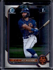 2022 Bowman Draft Jett Williams Chrome 1st Prospect #BDC-190 Mets