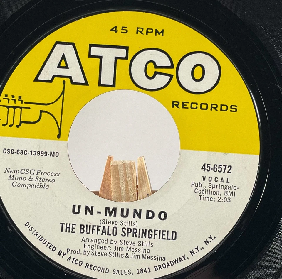 Buffalo Springfield 45 RPM Merry-Go-Round / Un-Mundo—VG+ - Image 2 of 4