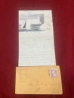 1863 Civil War Letter Handrawn Tent Illustration Review by Abraham Lincoln