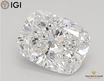 1.00 Carat CVD Lab Grown Cushion Cut Diamond IGI Certificate D Color VS1 Clarity