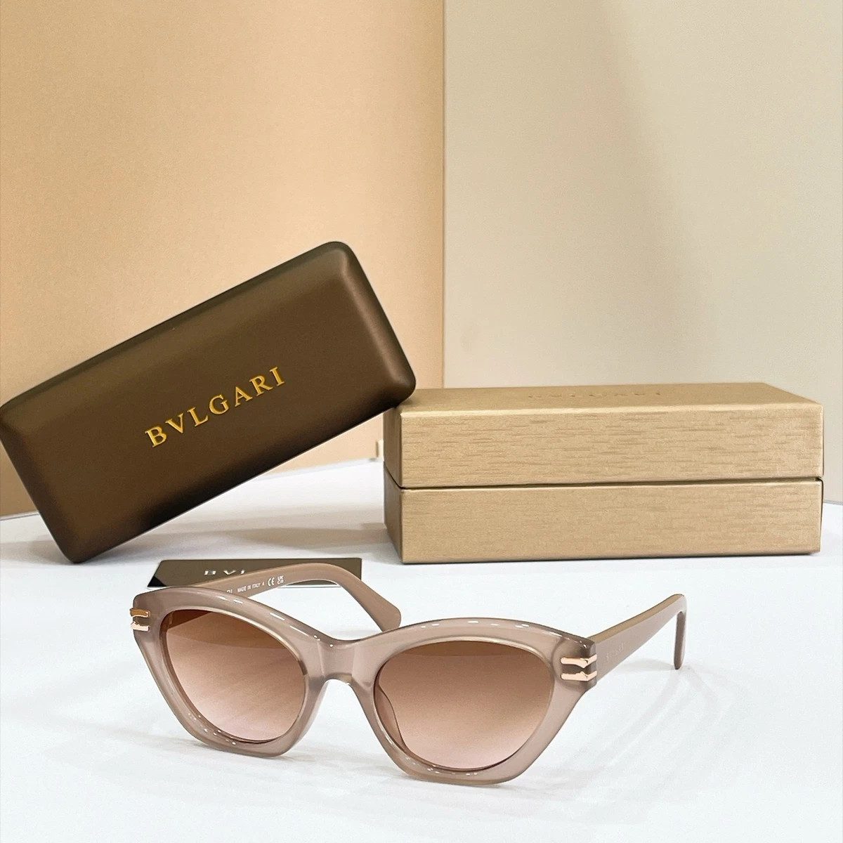 Bvlgari Gold Oval Sunglasses for Women for sale | eBay