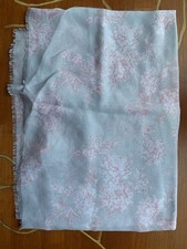 Women`s New Look Nylon Silk Grey Scarf With All Over Pink Coloured Floral Print