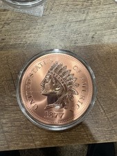 🔥🔥🔥.999 COPPER 5 oz. FINE  1877  INDIAN CENT 
