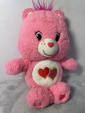 Care Bears Pink Love A Lot Bear Hearts Plush Stuffed Animal Just Play 2022 13 in