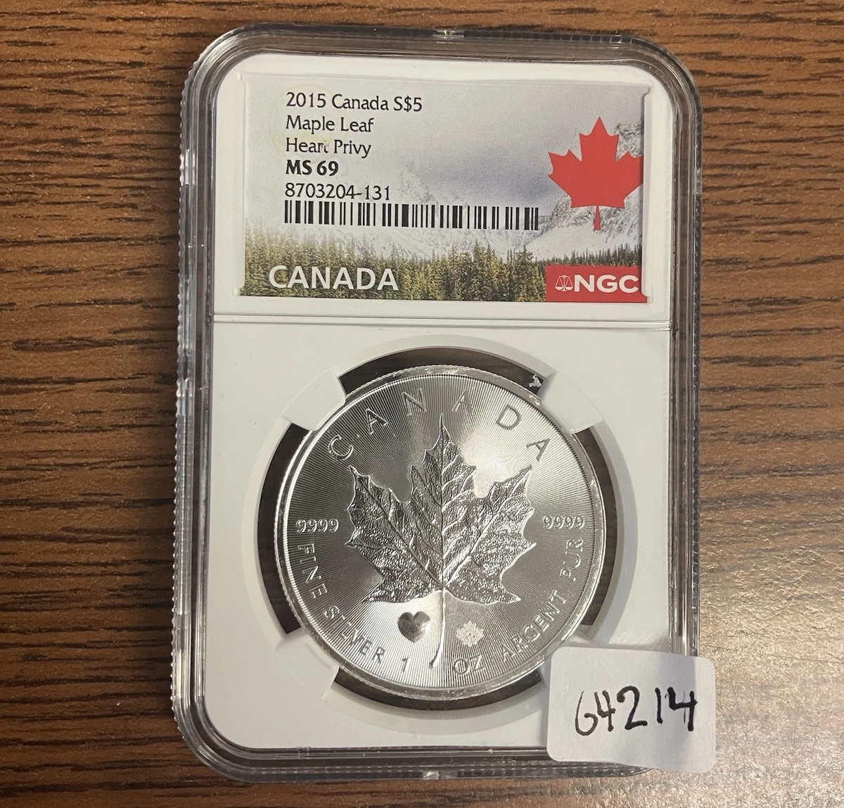 Canadian Maple Leaf NGC Grade MS 69 Silver Bullion Coins for sale
