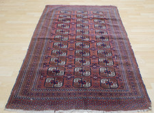 Antique Carpet Rug Hand Made Wool Vintage Oriental  area  6ft 3" x 4ft 1" c 1900