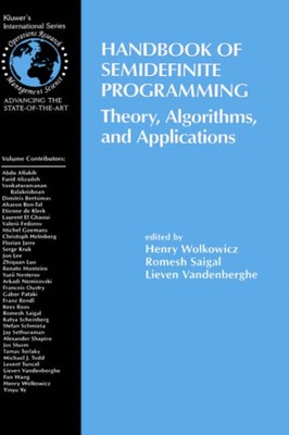 Wolkowicz - Handbook of Semidefinite Programming   Theory Algorithms - X555z