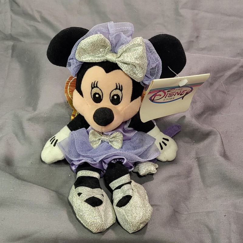 Disney Store Minnie Mouse As Sugar Plum Fairy 8” Plush Stuffed Toy - With Tag