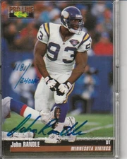 1995 Classic Pro Line John Randle HOF Auto Vikings - /2400