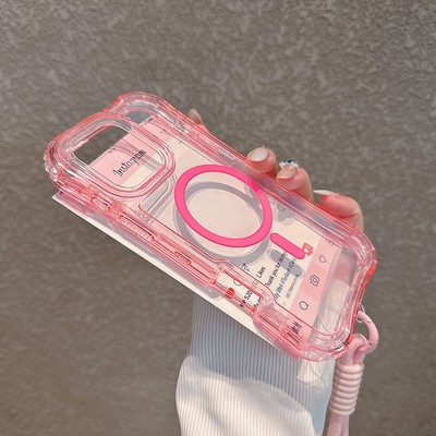 For iPhone 16e 16 Pro Max 15 14 Plus 13 12 11 TPU Case Shockproof Cover Lanyard