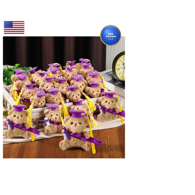 Blueweenly 24 Pcs 2026 Mini Graduation Bears Bulk Small Graduation Stuffed