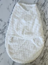 Infant Newborn Swaddle Sleep Sack Wearable Blanket White Fleece