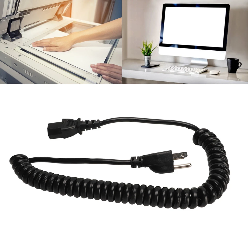 8.2ft 3 Prong AC Power Cord 18 AWG Copper Core 3 Pin Power Cable For TV Com OU - Image 2 of 4