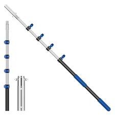 Pool Pole Telescopic 16FT Heavy Duty Upgraded Aluminum, 16 Ft Extension/Exten...