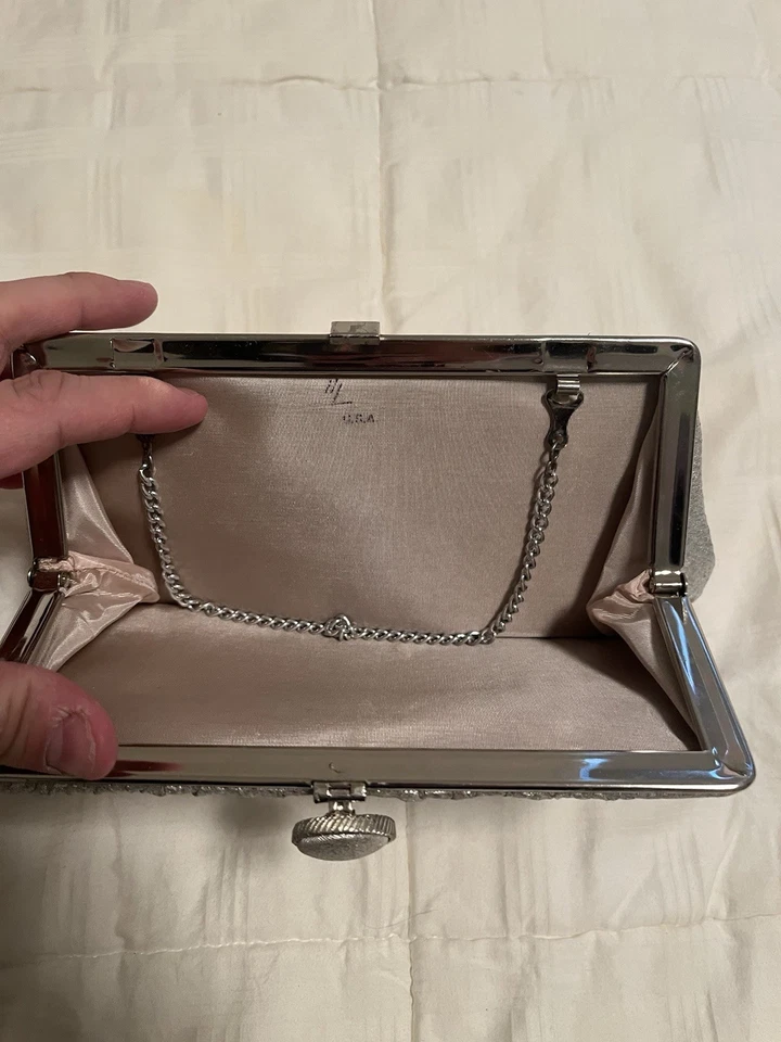 This Is A Vintage (Harry Levine) Gold lame Evening Clutch Purse - Image 3 of 3
