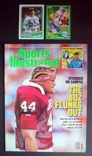 1987 Sports Illustrated BRIAN BOSWORTH + Cards 1988 Topps 144 RC 1989 Score
