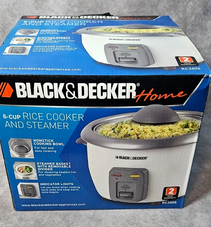 Black & Decker 3 Qt Rice Cooker New in Box RC3406