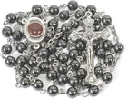 Black Hematite Rosary Stone Beads Necklace with Jerusalem Holy Soil
