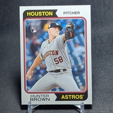 Hunter Brown Rookie RC 2023 Topps Heritage Baseball Card #316 Houston Astros. rookie card picture