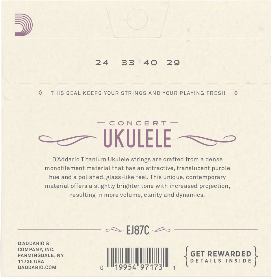 D'Addario Ukulele Strings 5 Sets Titanium Concert EJ87C - Image 3 of 4