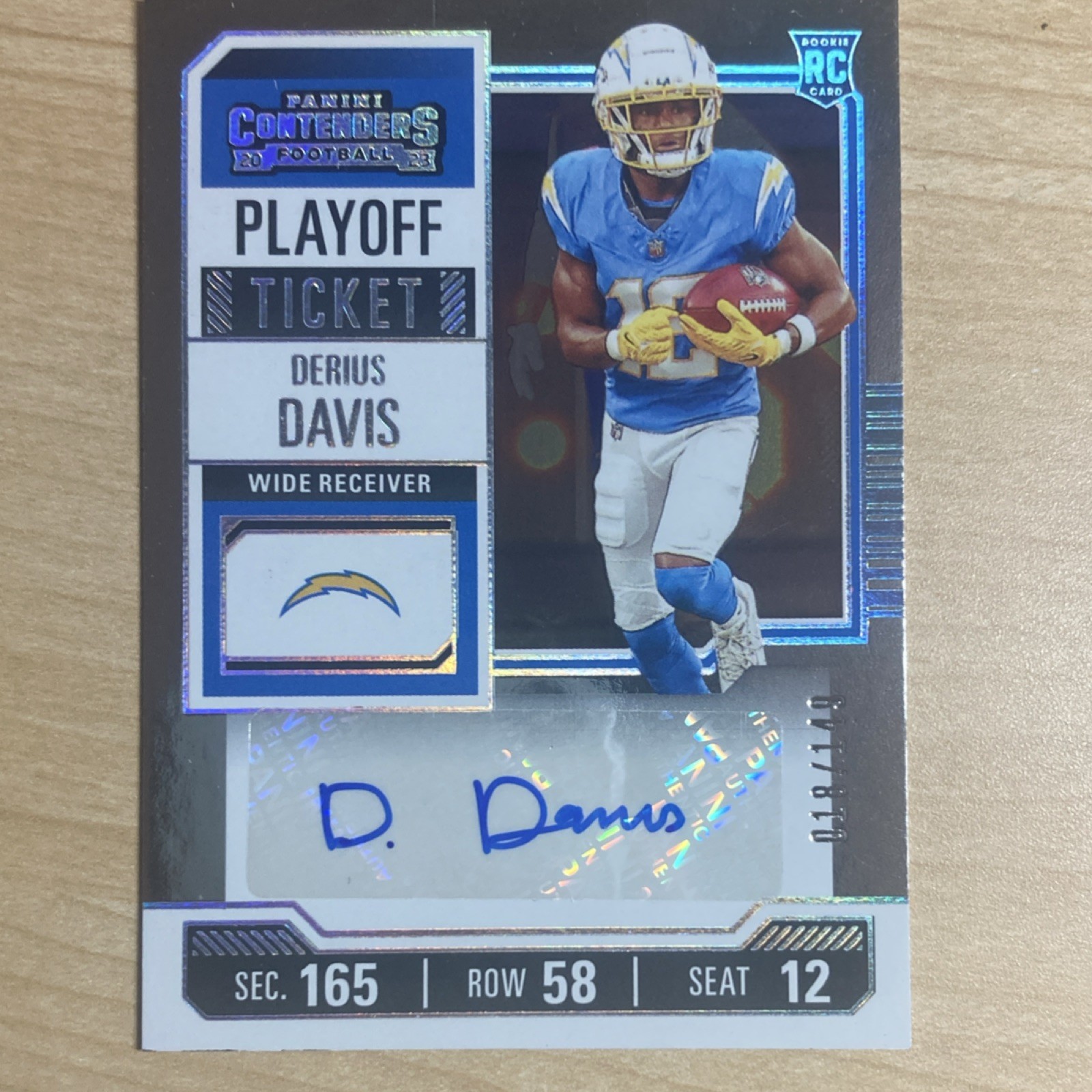 Derius Davis Panini Contenders #147 Autograph-Playoff Ticket